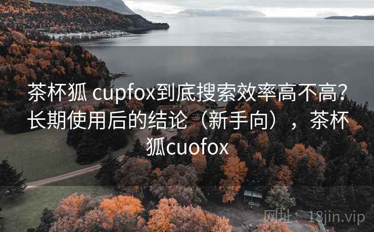 茶杯狐 cupfox到底搜索效率高不高？长期使用后的结论（新手向），茶杯狐cuofox